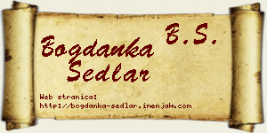 Bogdanka Sedlar vizit kartica